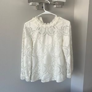 Sezane Lace Top size small Color white new without tag